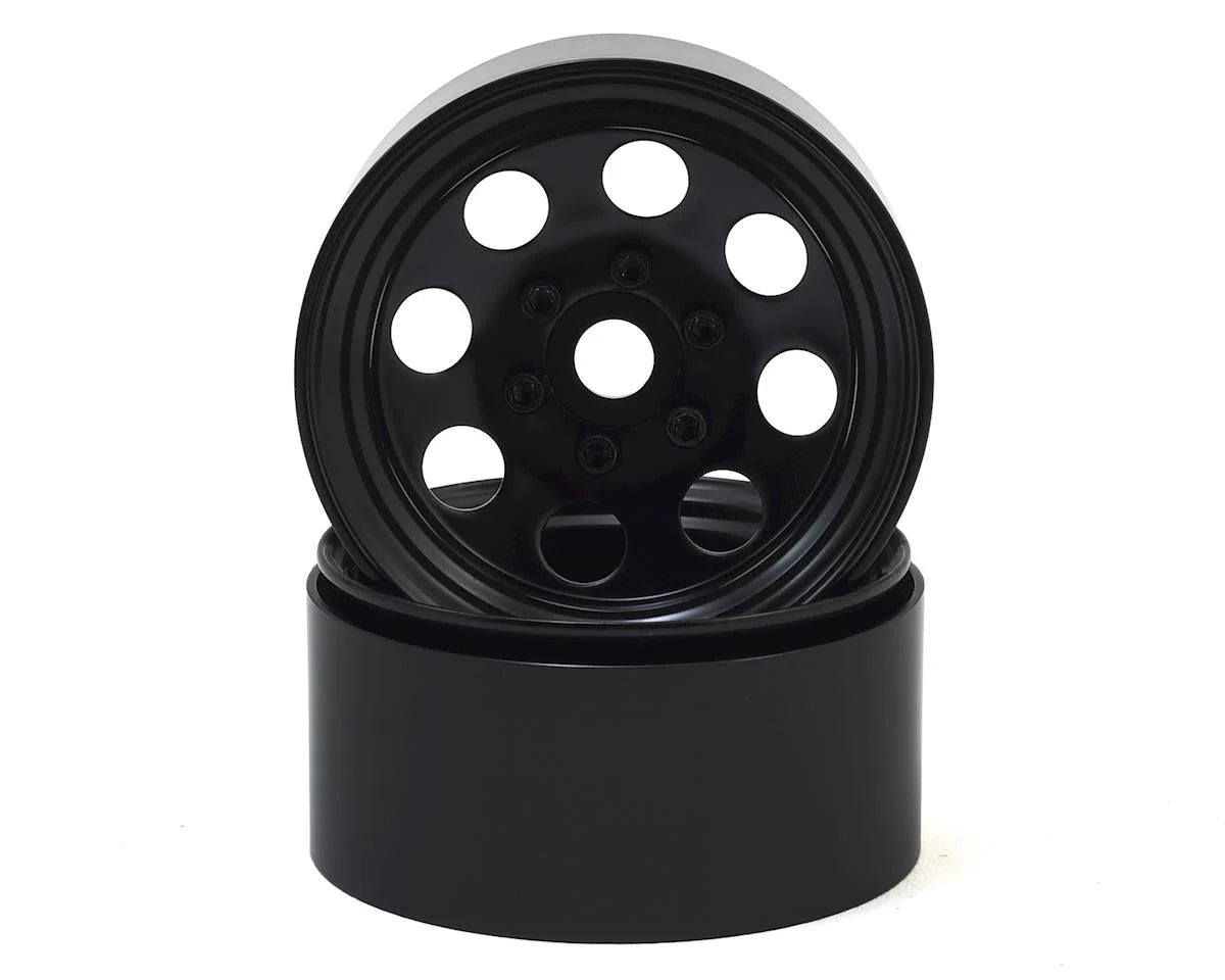 SSD RC 8 Hole 1.9"" Steel Beadlock Wheels (2) couleurs variées