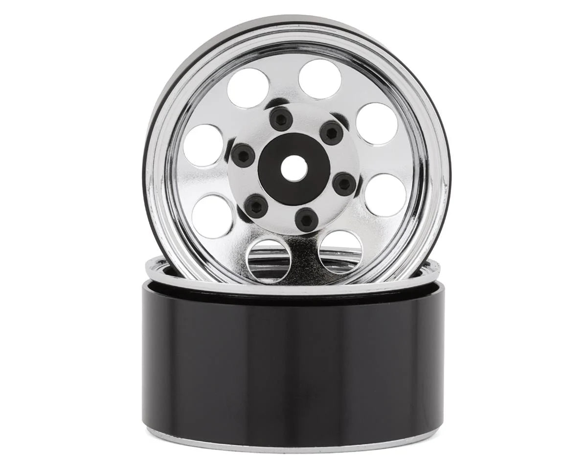 SSD RC 8 Hole 1.55” Steel Beadlock Crawler Wheels (2) couleurs variées