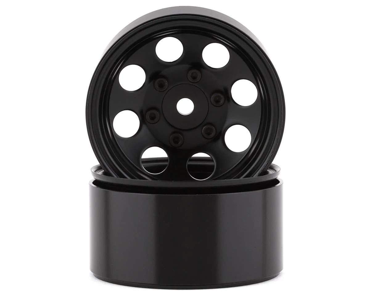 SSD RC 8 Hole 1.55” Steel Beadlock Crawler Wheels (2) couleurs variées