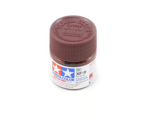 Tamiya XF-9 Flat Hull Red Acrylic Paint (10ml)