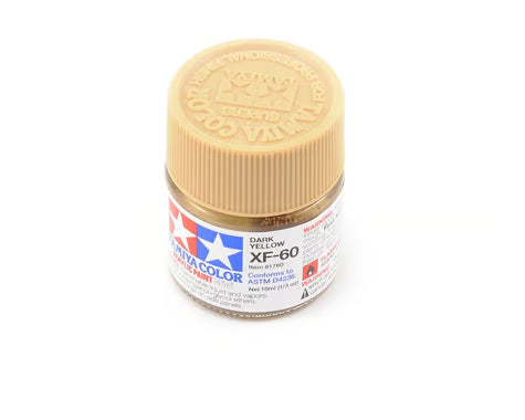 Tamiya XF-60 Flat Dark Yellow Acrylic Paint (10ml)