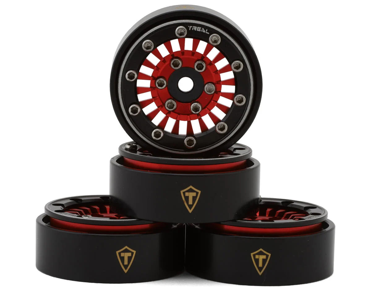 Treal Hobby Type C 1.0" Brass Beadlock Crawler Wheels (4) (27.3g) couleurs variées