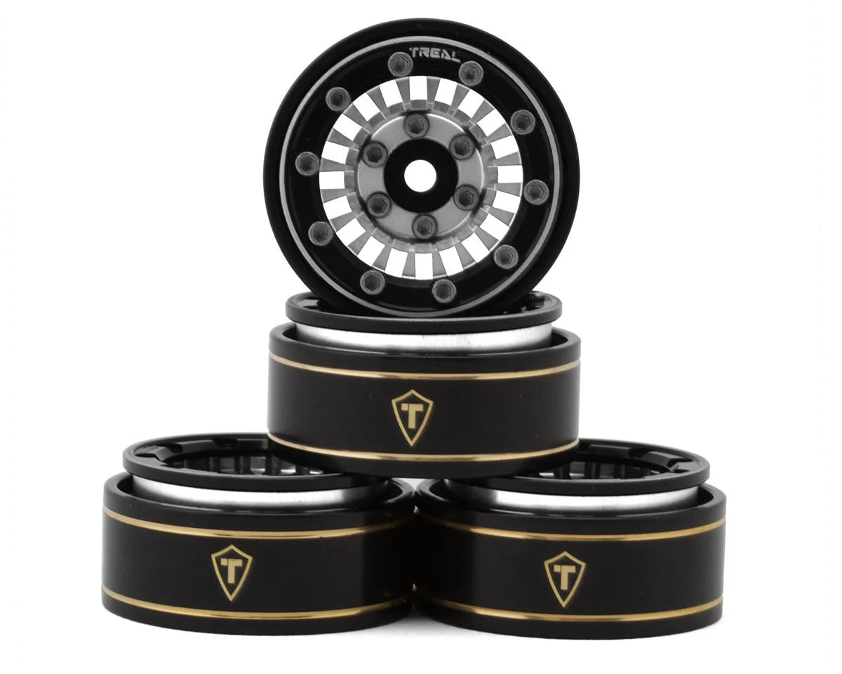 Treal Hobby Type C 1.0" Brass Beadlock Crawler Wheels (4) (27.3g) couleurs variées