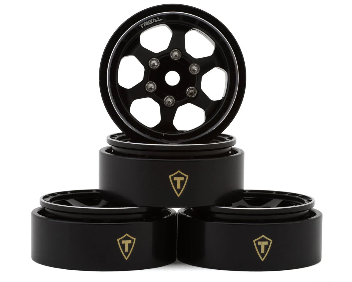 Treal Hobby Type D 1.0" Concave 6-Spoke Beadlock Wheels 4 couleurs variées