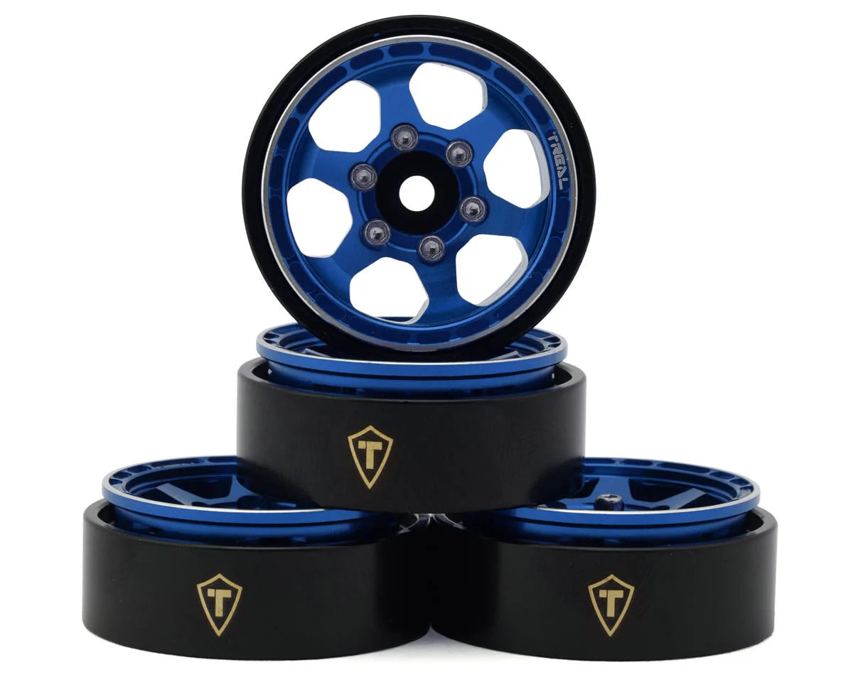 Treal Hobby Type D 1.0" Concave 6-Spoke Beadlock Wheels 4 couleurs variées