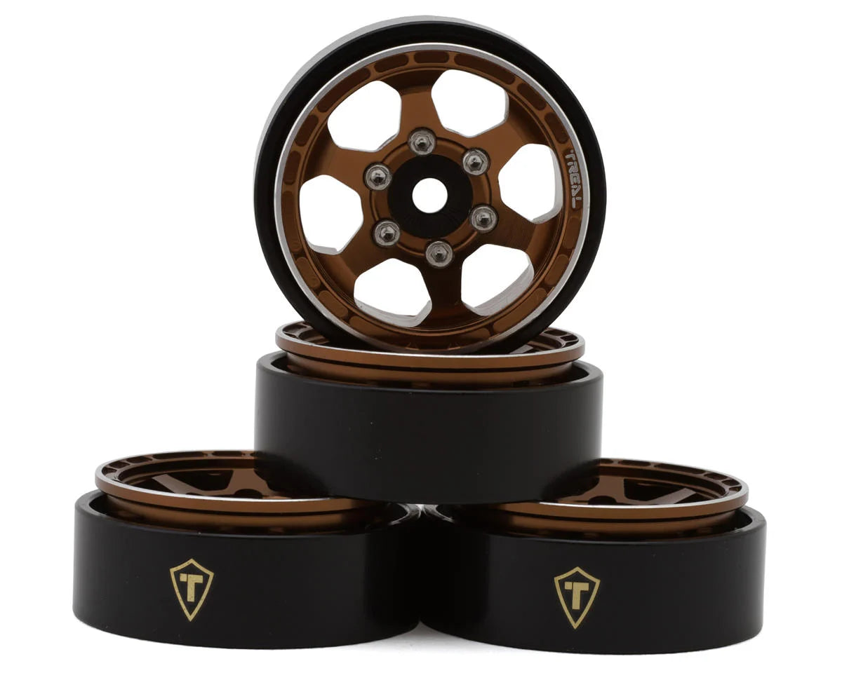 Treal Hobby Type D 1.0" Concave 6-Spoke Beadlock Wheels 4 couleurs variées