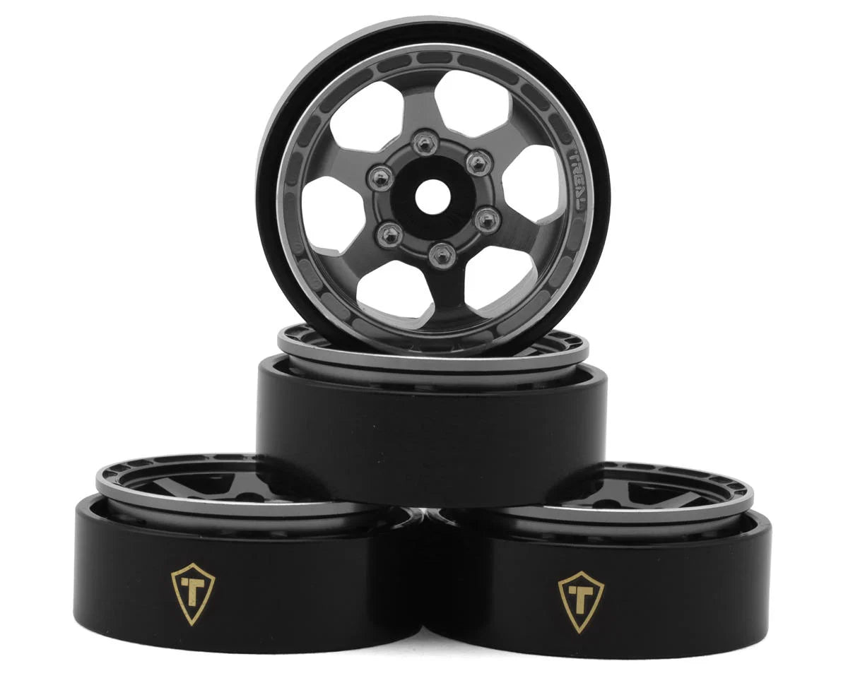 Treal Hobby Type D 1.0" Concave 6-Spoke Beadlock Wheels 4 couleurs variées