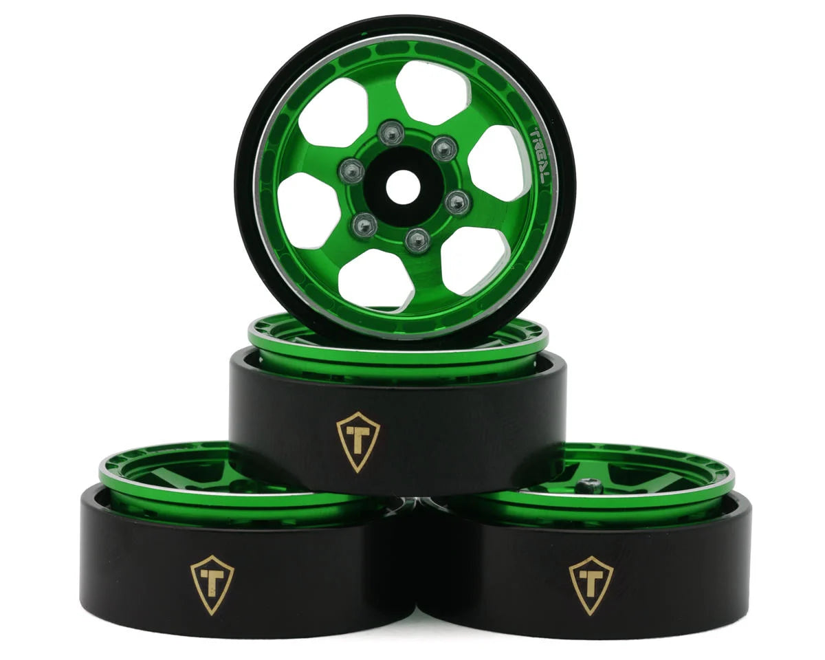Treal Hobby Type D 1.0" Concave 6-Spoke Beadlock Wheels 4 couleurs variées
