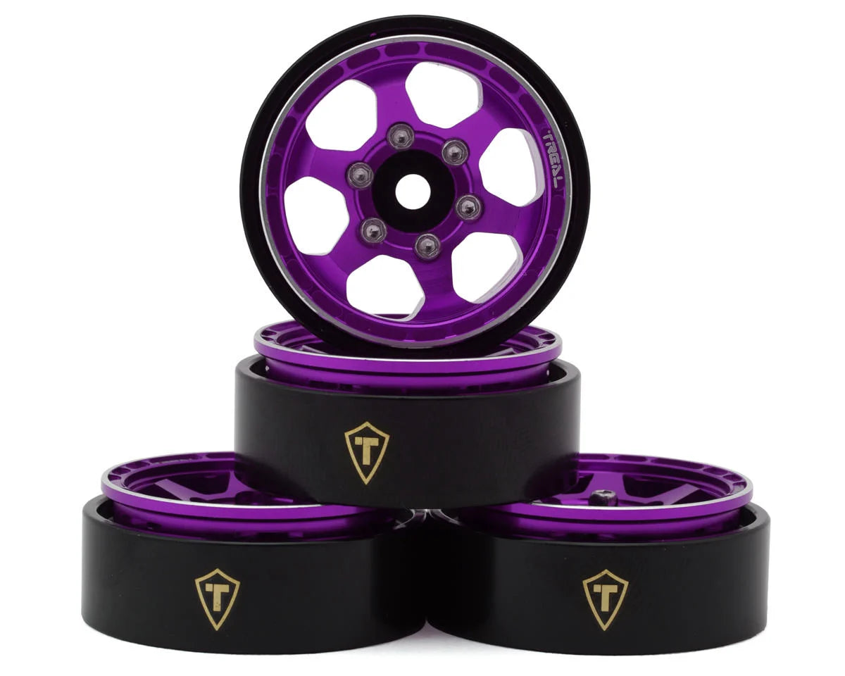 Treal Hobby Type D 1.0" Concave 6-Spoke Beadlock Wheels 4 couleurs variées