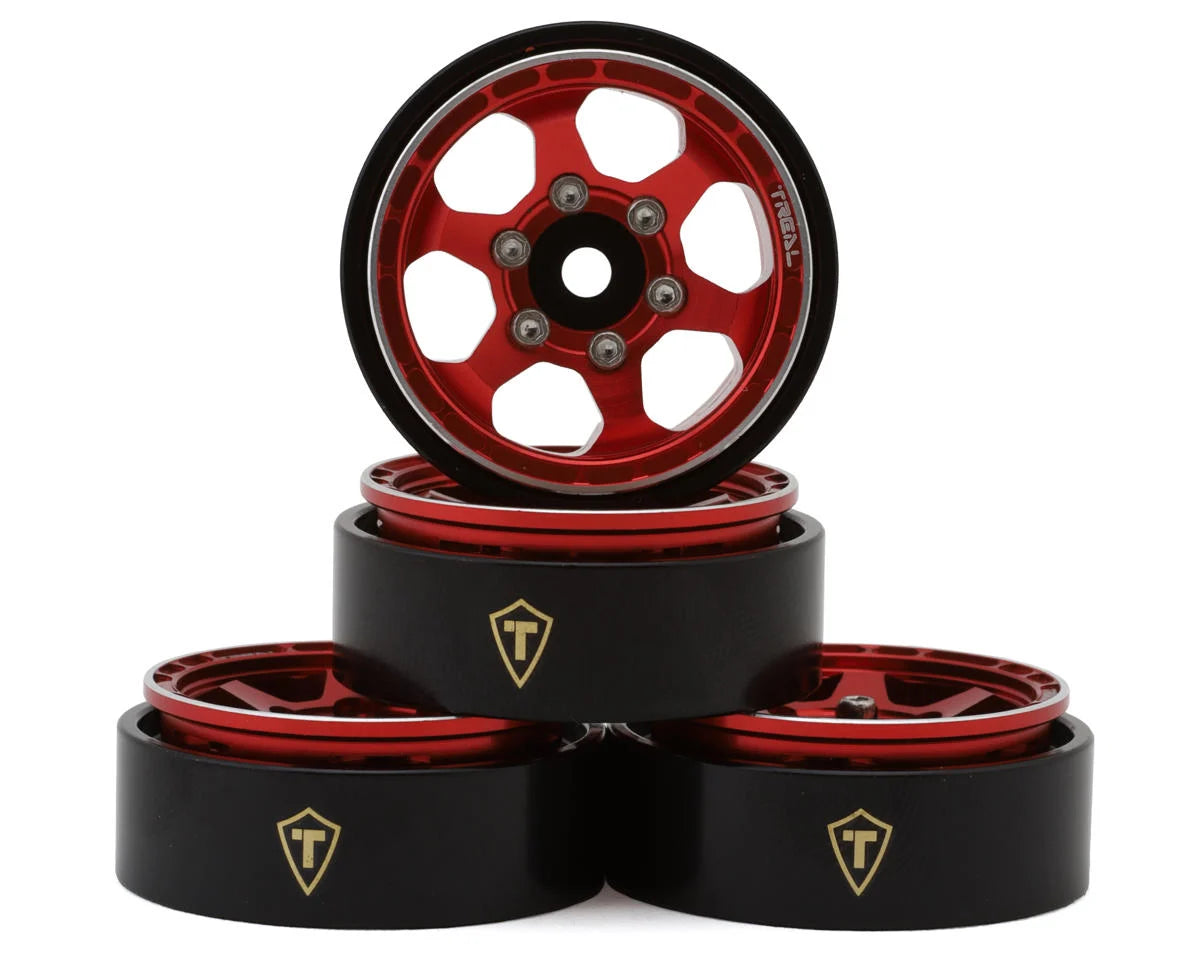 Treal Hobby Type D 1.0" Concave 6-Spoke Beadlock Wheels 4 couleurs variées