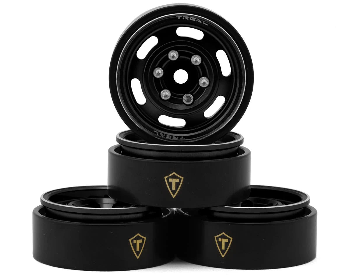 Treal Hobby Type E 1.0" 6-Slot Beadlock Wheels (4) (21.9g) couleurs variées