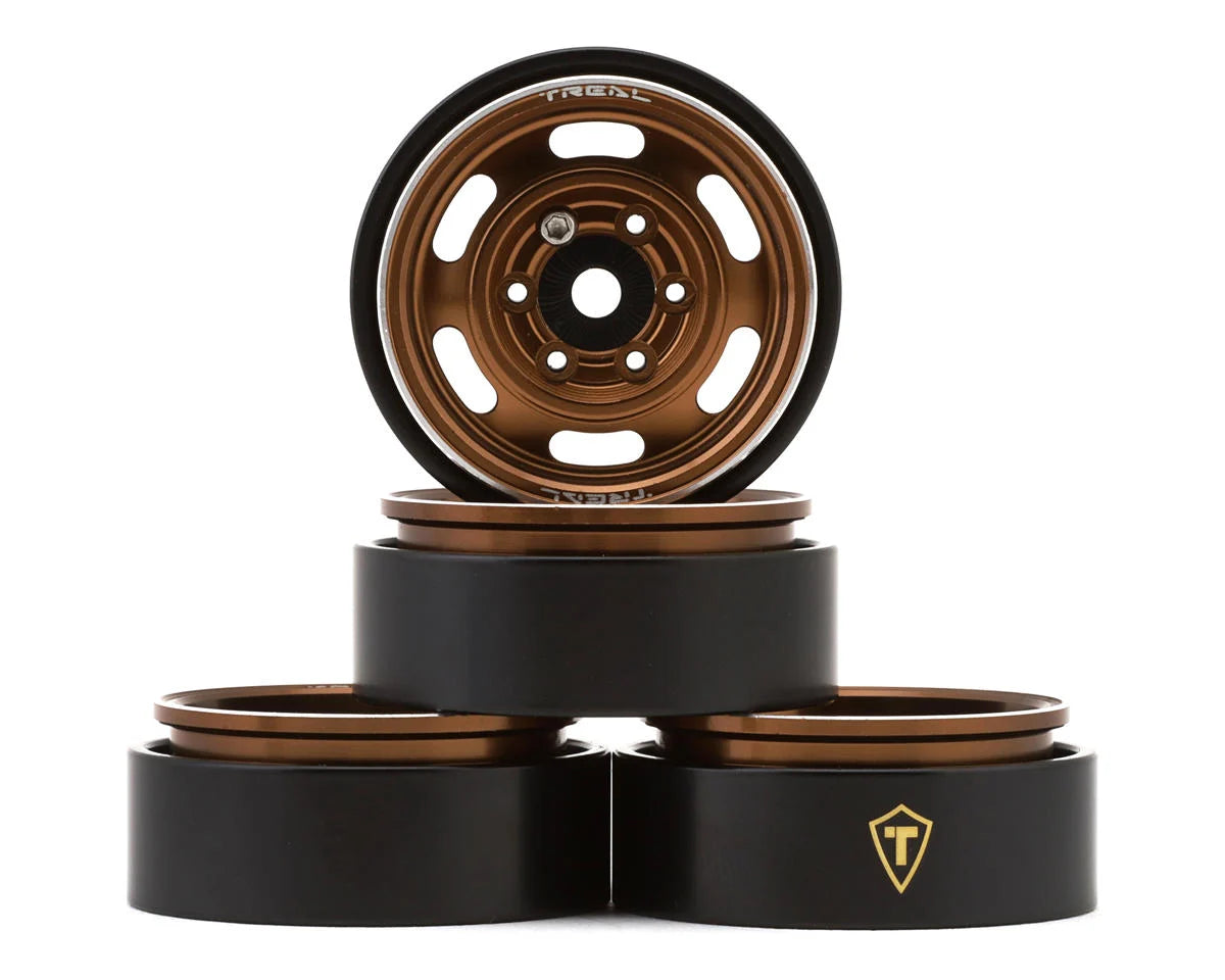 Treal Hobby Type E 1.0" 6-Slot Beadlock Wheels (4) (21.9g) couleurs variées