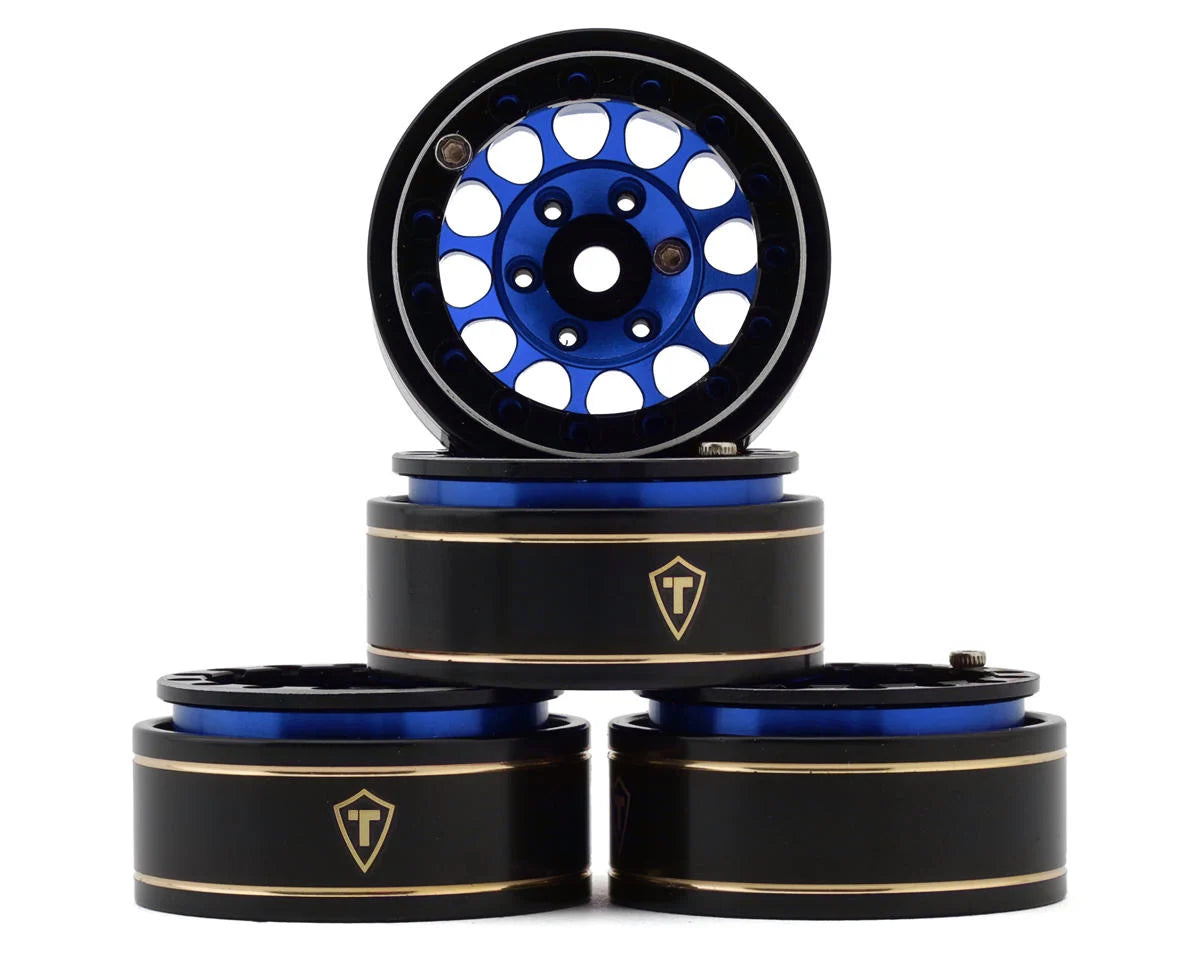 Treal Hobby Type I 1.0" Classic 12-Spoke Beadlock Wheels (4) (27.2g) couleurs variées