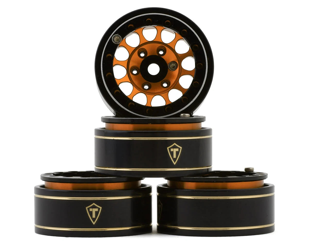 Treal Hobby Type I 1.0" Classic 12-Spoke Beadlock Wheels (4) (27.2g) couleurs variées