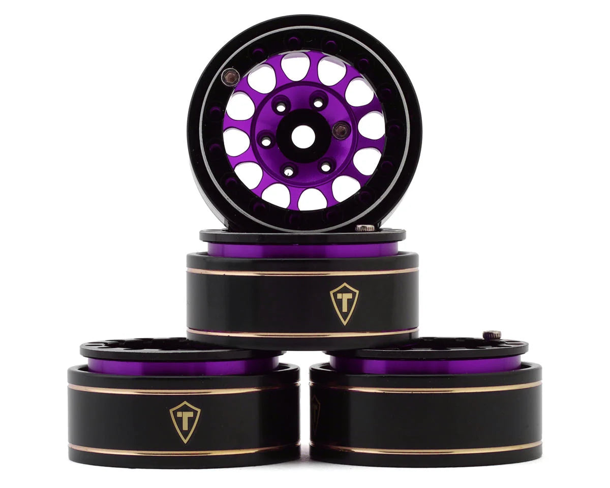 Treal Hobby Type I 1.0" Classic 12-Spoke Beadlock Wheels (4) (27.2g) couleurs variées