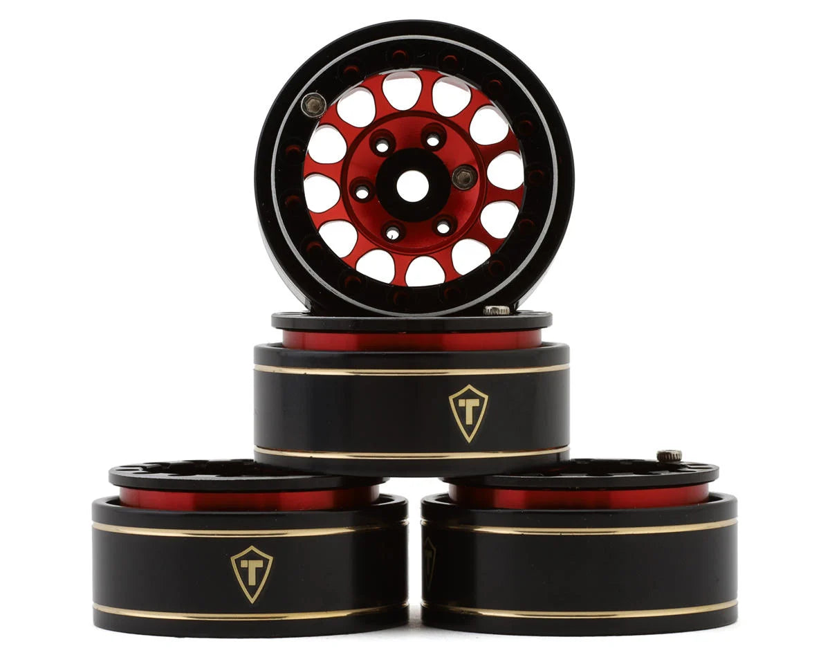 Treal Hobby Type I 1.0" Classic 12-Spoke Beadlock Wheels (4) (27.2g) couleurs variées