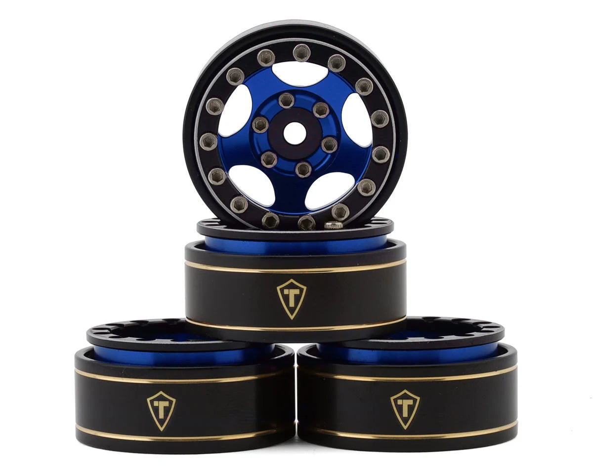 Treal Hobby Type B 1.0" 5-Spoke Beadlock Wheels (4) (22.4g) couleurs variées