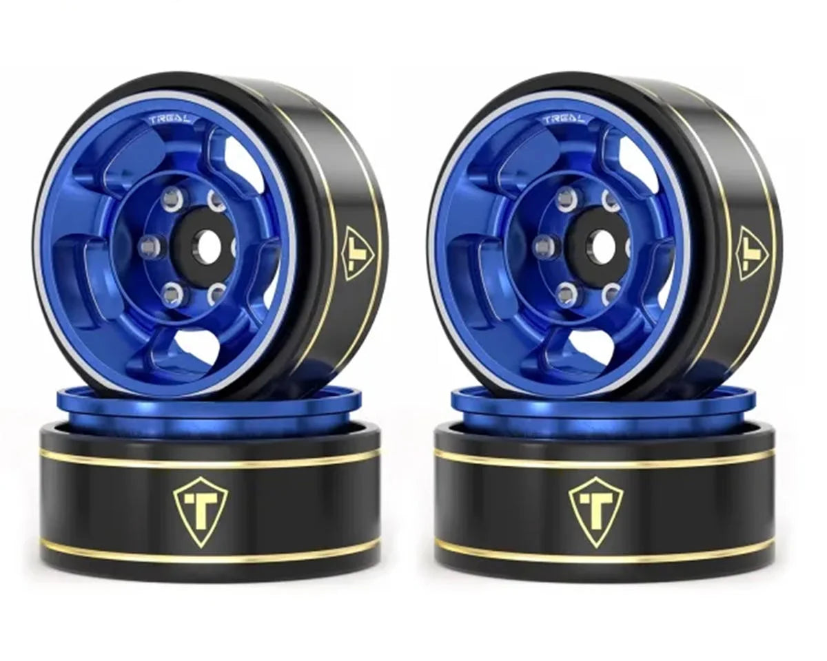 Treal Hobby Type G 1.0" 5-Spoke Beadlock Classic Wheels (4) (27.1g) couleurs variées