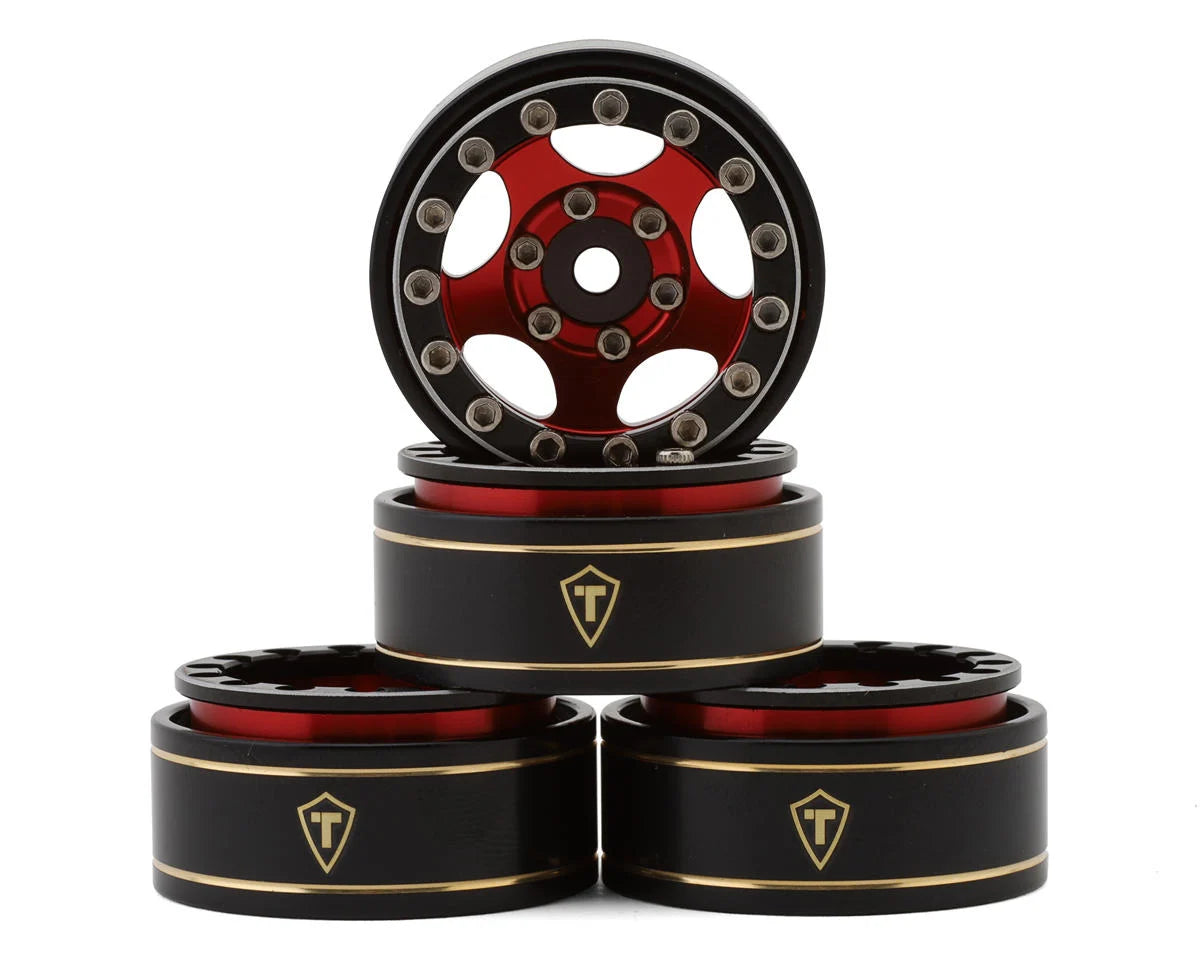 Treal Hobby Type B 1.0" 5-Spoke Beadlock Wheels (4) (22.4g) couleurs variées