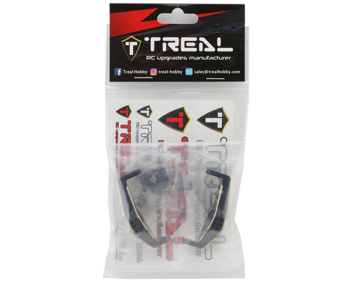 Treal Hobby Brass C-Hub Carriers for Traxxas TRX-4 (Black) (2) (47g)