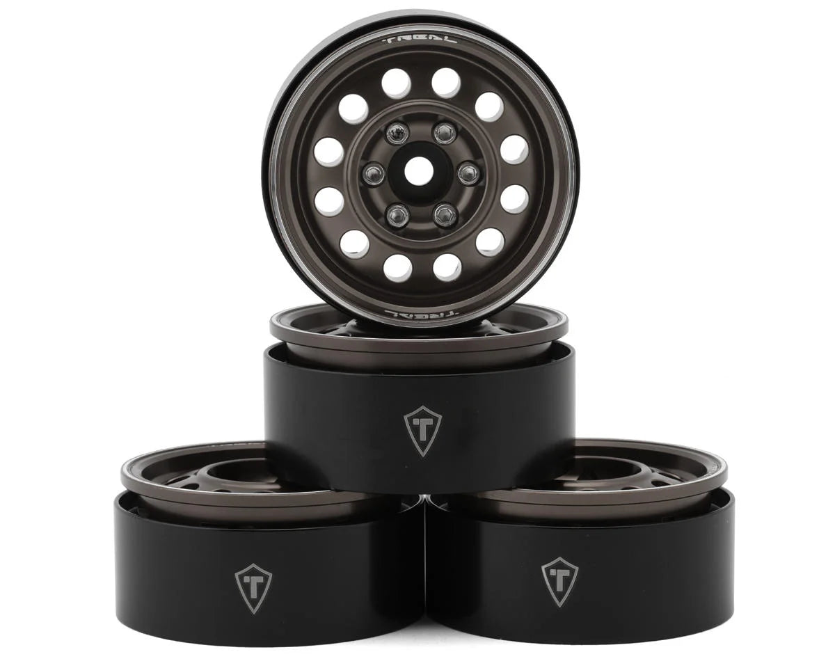 Treal Hobby Type I 1.9" Vintage 12-Hole Beadlock Wheels (4) couleurs variées
