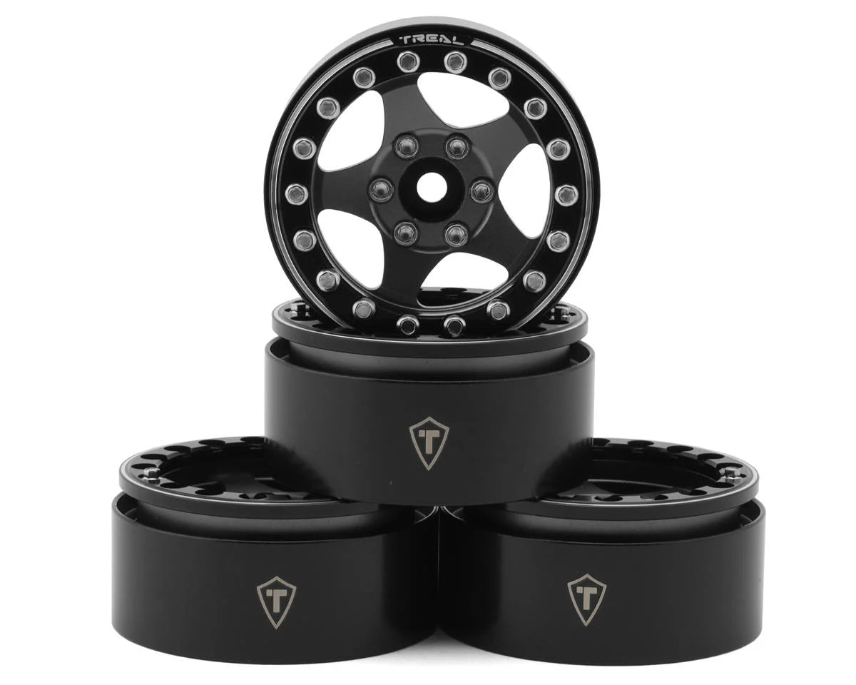 Treal Hobby Type E 1.9" Classic 5-Spoke Beadlock Wheels (4) couleurs variées