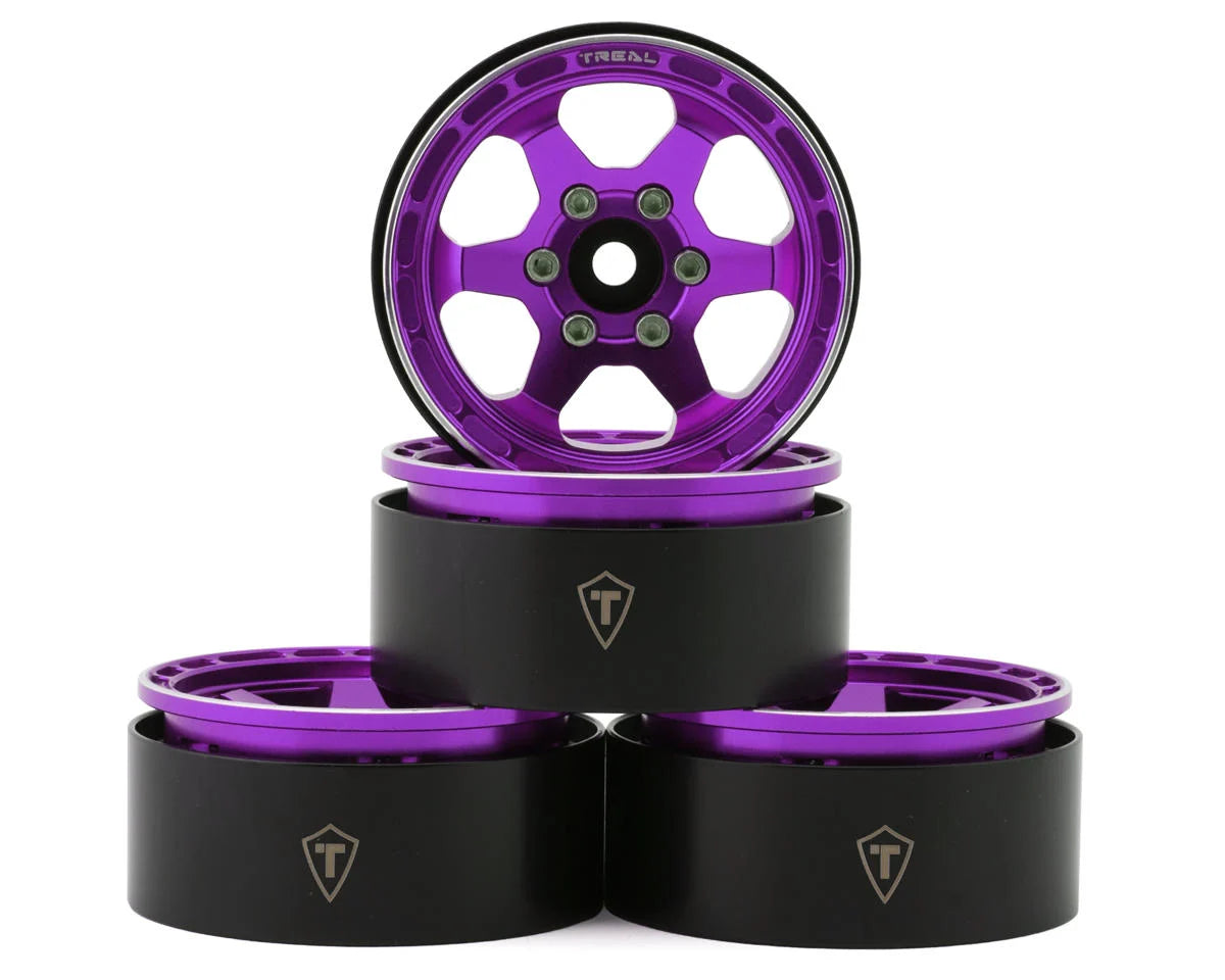 Treal Hobby Type H 1.9" 6-Spoke Beadlock Wheels (4) couleurs variées