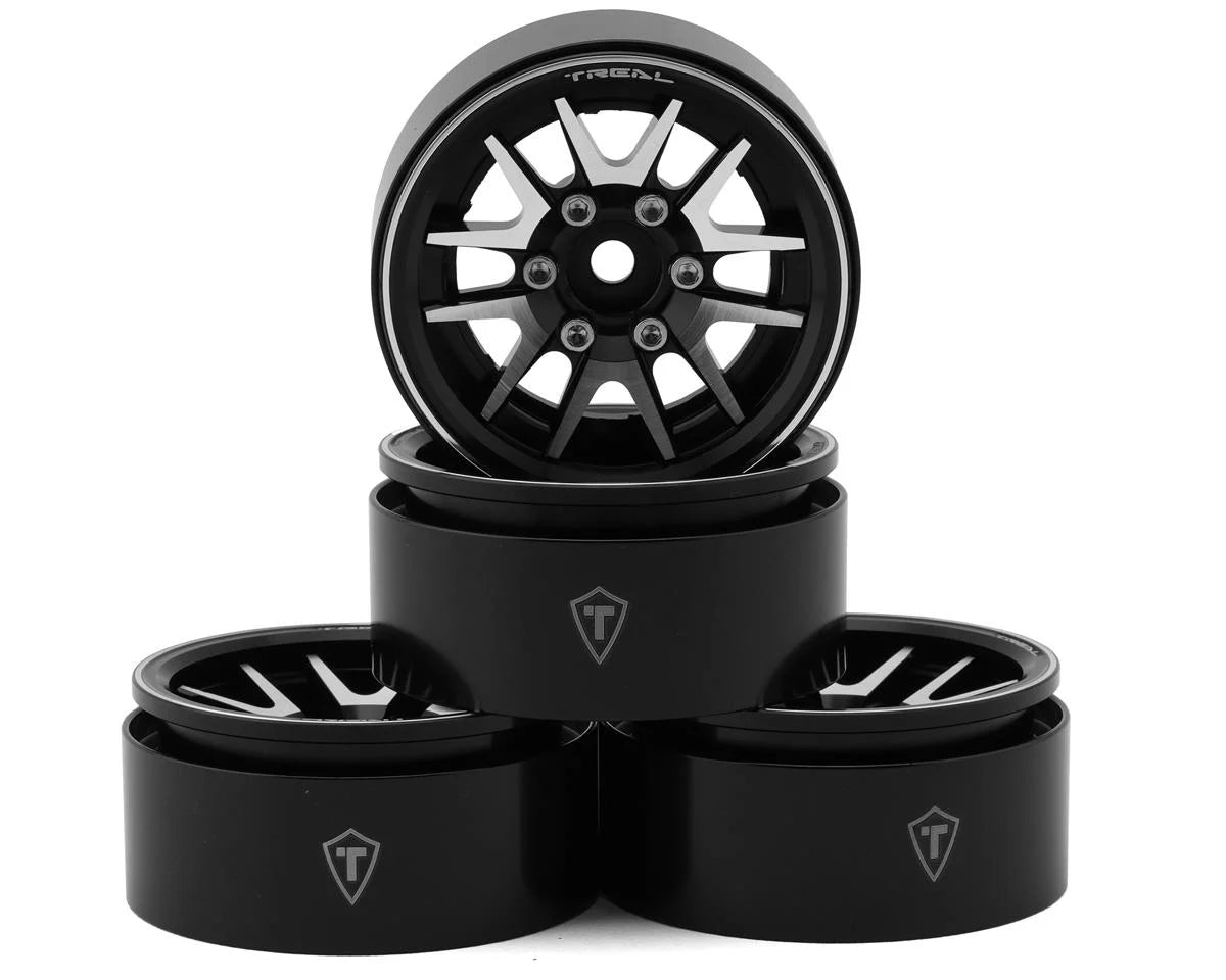 Treal Hobby Type L 1.9" V-Spoke Beadlock Wheels (4) couleurs variées