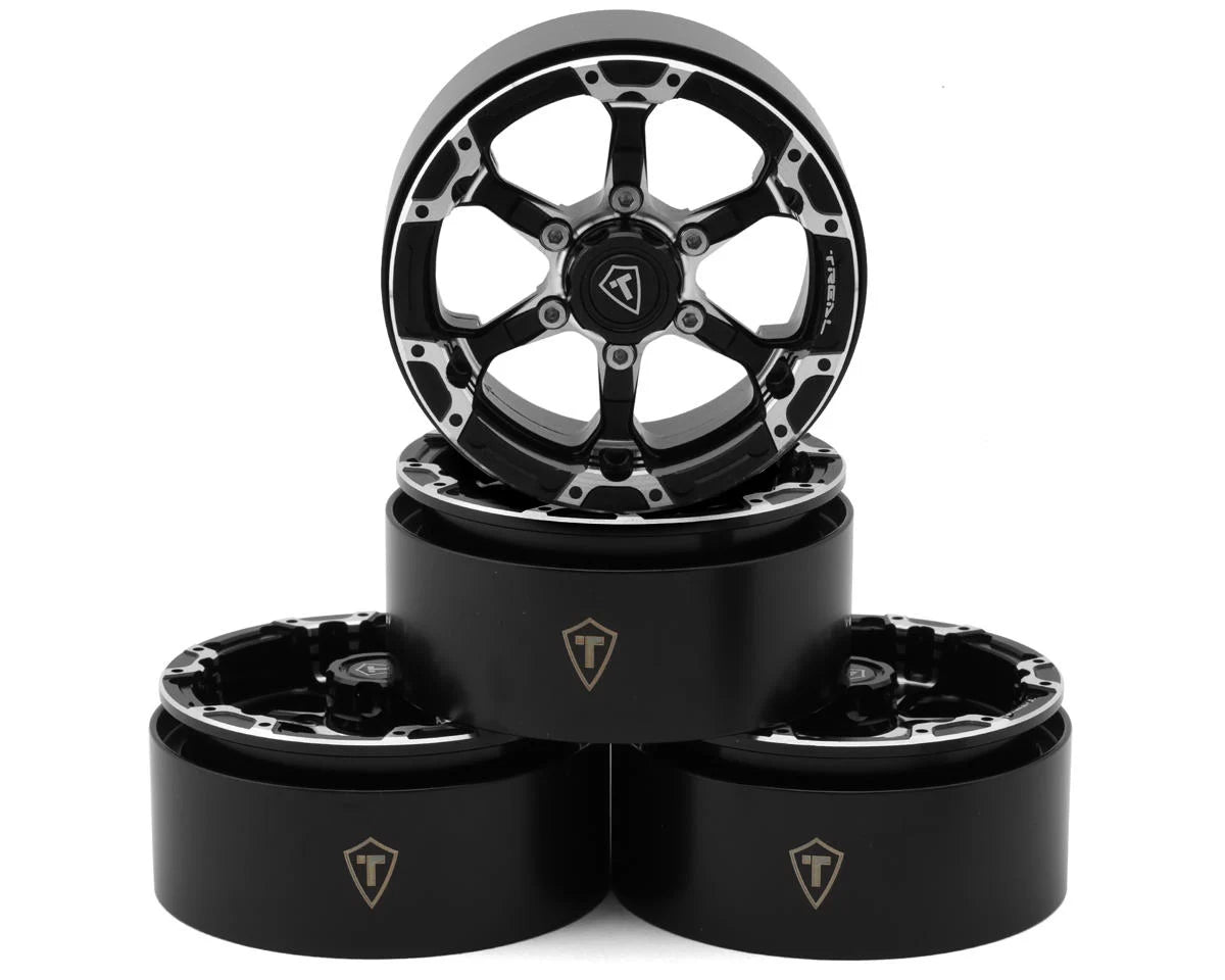 Treal Hobby Type 4P 1.9" 6-Spoke Beadlock Wheels (4) couleurs variées