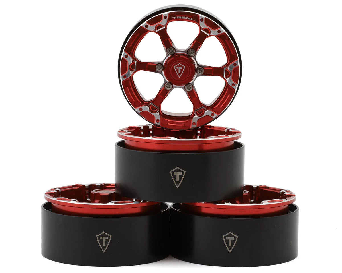 Treal Hobby Type 4P 1.9" 6-Spoke Beadlock Wheels (4) couleurs variées
