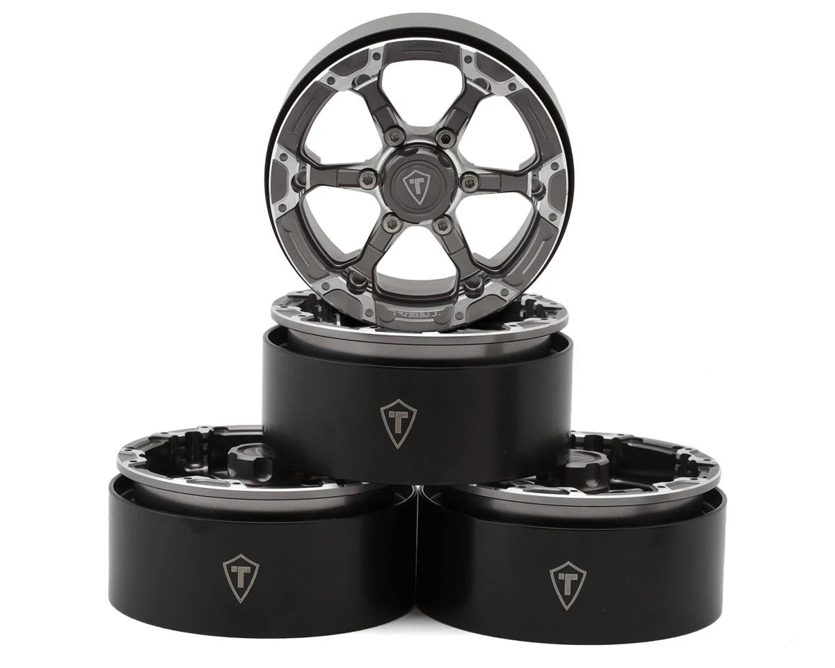 Treal Hobby Type 4P 1.9" 6-Spoke Beadlock Wheels (4) couleurs variées