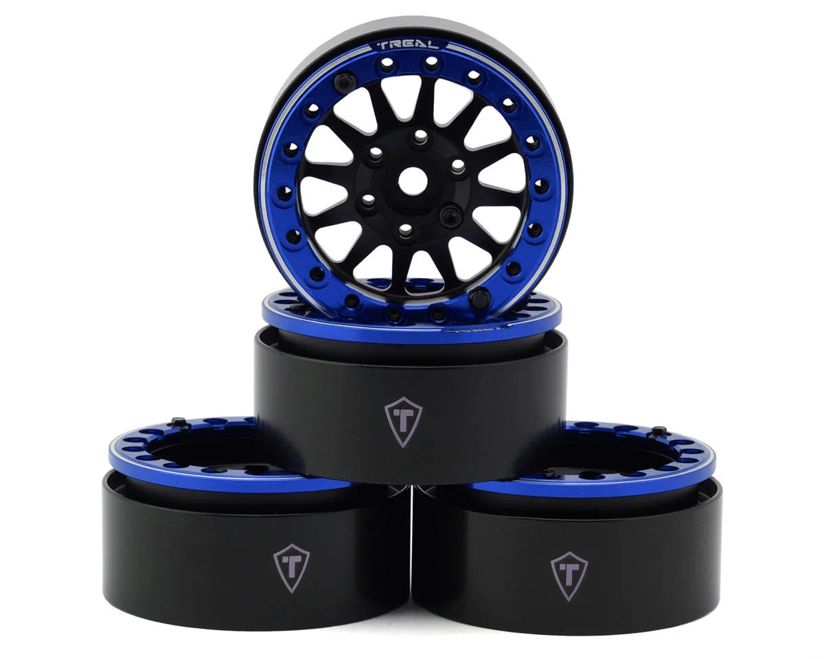 Treal Hobby Type D 1.9" 12-Spoke Beadlock Wheels (4) couleurs variées