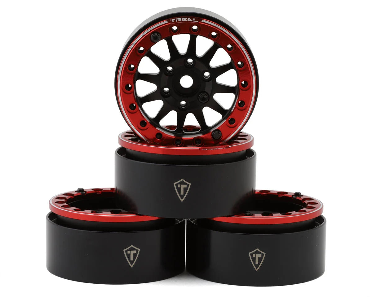 Treal Hobby Type D 1.9" 12-Spoke Beadlock Wheels (4) couleurs variées