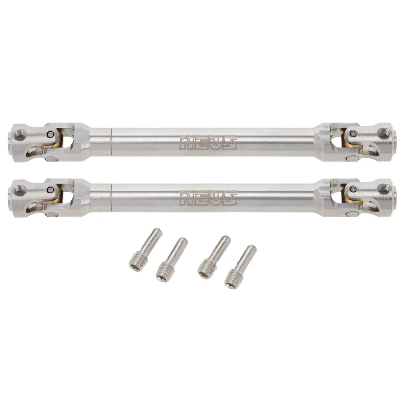 MEUS Racing Stainless Steel Internal Spline Universal Drive Shaft for 1/10 SCX10 SCX10 II TRX4 90046 Wraith 2pcs