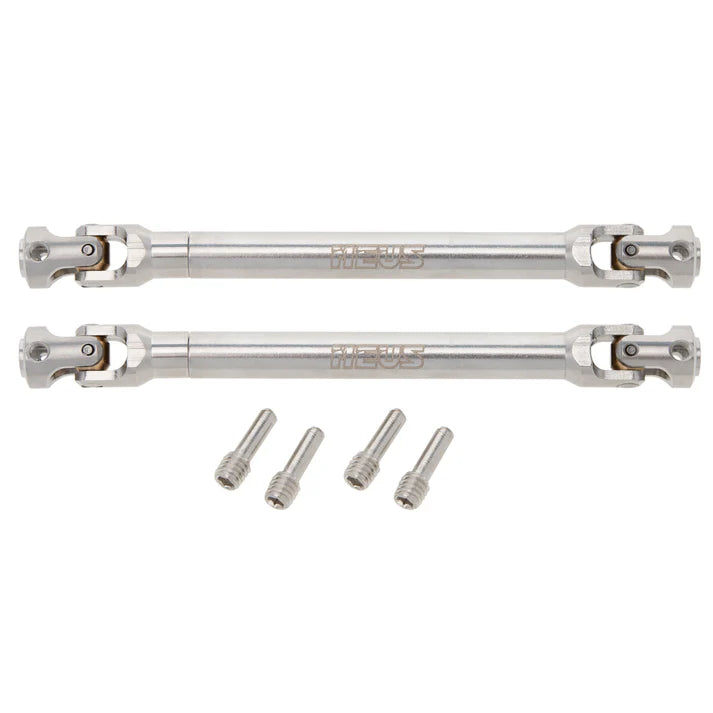 MEUS Racing Stainless Steel Internal Spline Universal Drive Shaft for 1/10 SCX10 SCX10 II TRX4 90046 Wraith 2pcs