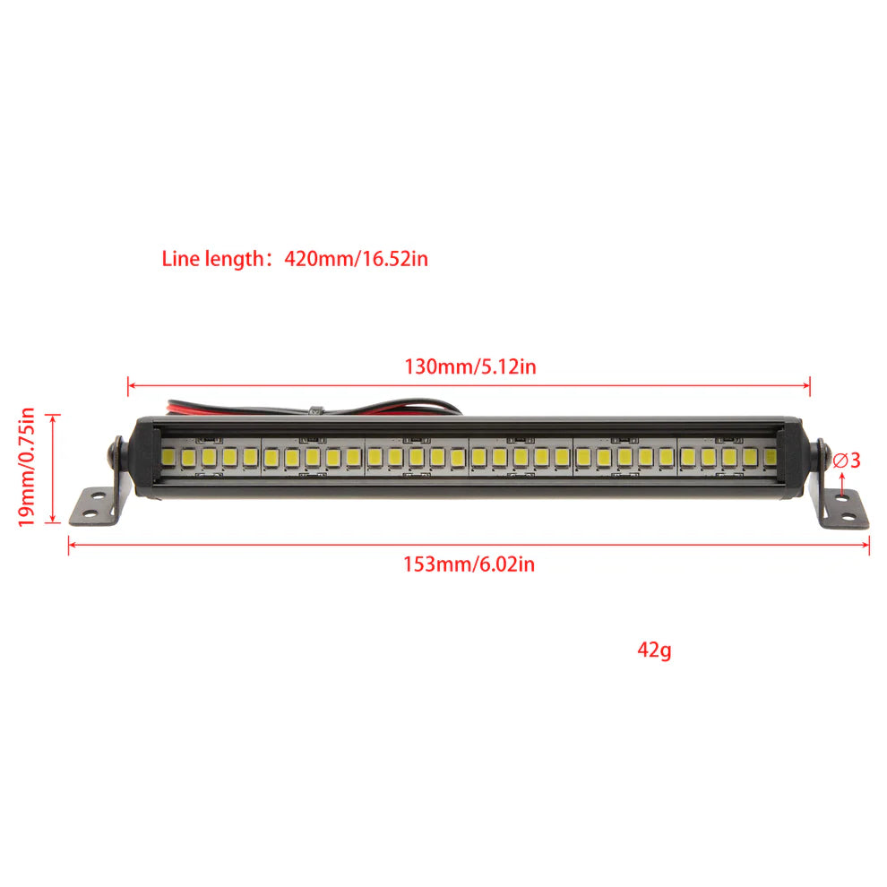 MEUS Racing Roof Light Bar 10/15/20/25/30/50 LED Lights for 1/10 TRX-4 TRX-6 SCX10 90046 90047 SCX24 Wrangler D90
