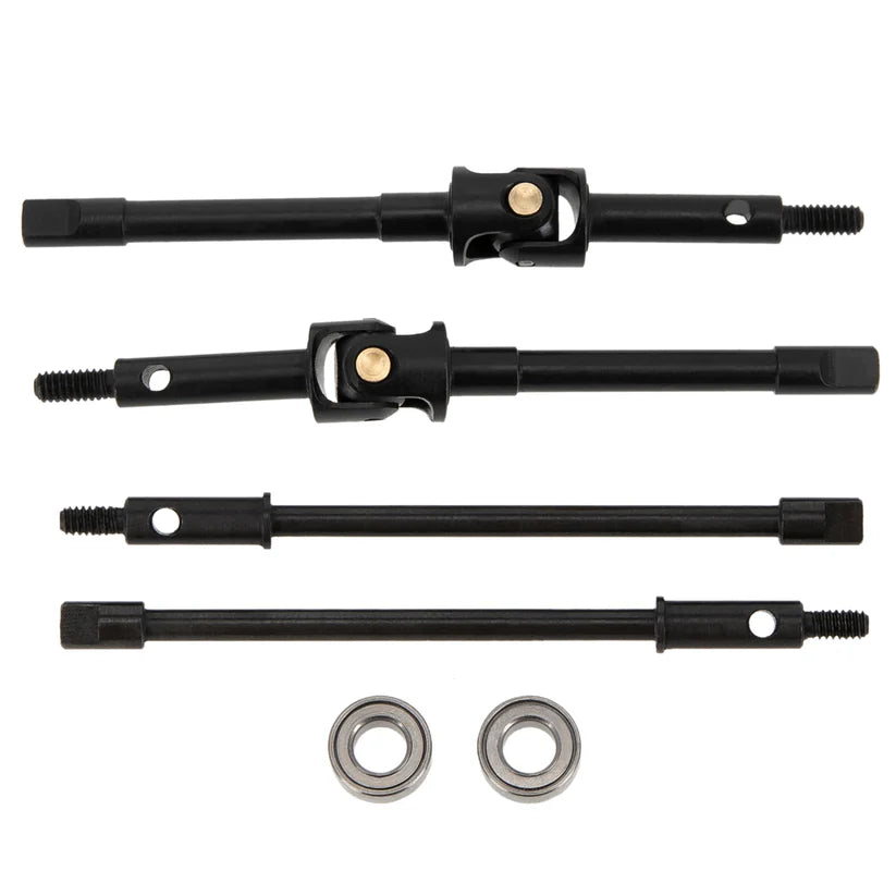 MEUS Racing Universal Joint Drive Shaft 49MM Cross Knot CVD Drive Kit for SCX24 Stock Straight Axles C10 JEEP