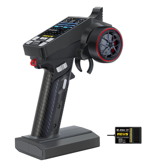MEUS Racing ME-8A 8CH 2.4GHz RC Transmitter with M-08A Receiver for SCX24 TRX4M SCX10 TRX-4 RC Models