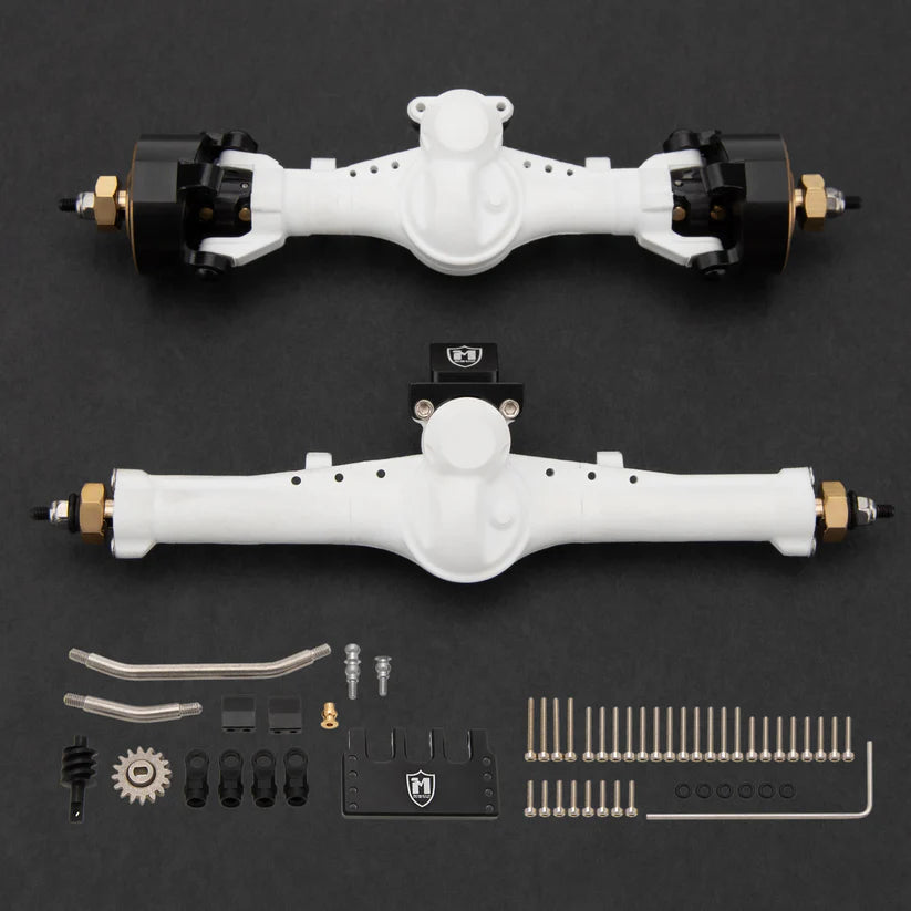 MEUS Racing SCX24 Nylon V2 Isokinetic Front Rear Axles 3-Section CVD With 52° Steering Angle for 1/24 SCX24