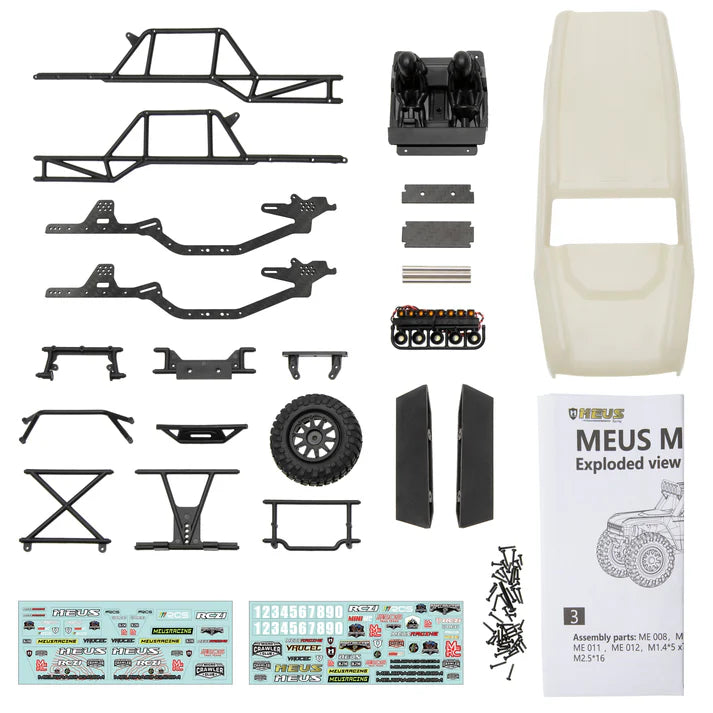 MEUS Racing MB24 Body 5.2in 132MM Axial Shell Body ABS+Nylon Carbon Fiber Frame For 1/24 Axial SCX24 Bronco JLU B-17 C10
