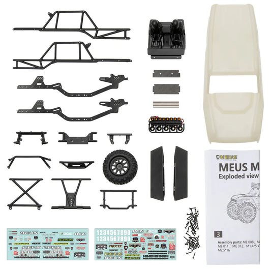MEUS Racing MB24 Body 5.2in 132MM Axial Shell Body ABS+Nylon Carbon Fiber Frame For 1/24 Axial SCX24 Bronco JLU B-17 C10