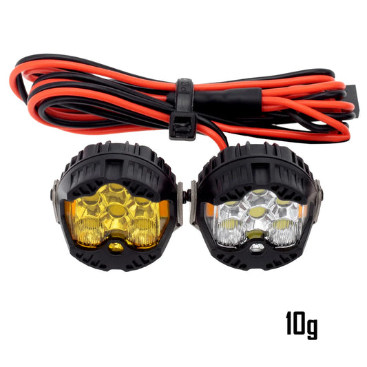 MEUS Racing RC Car LED Lights Bumper & Roof Lights with AXU Controller for 1/10 1/8 Axial SCX10 Capra TRX4 Gen8 H10