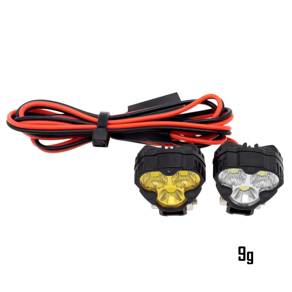 MEUS Racing RC Car LED Lights Bumper & Roof Lights with AXU Controller for 1/10 1/8 Axial SCX10 Capra TRX4 Gen8 H10