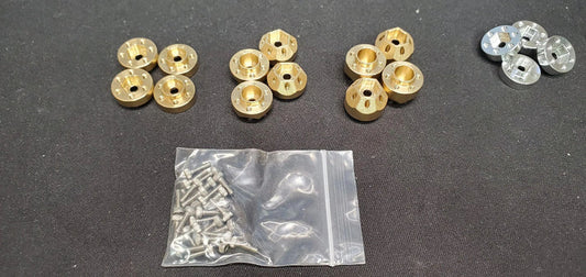 MF6 wheel hubs For UPW, DDP and 1UP, Wheels  Brass 0mm offset hubs