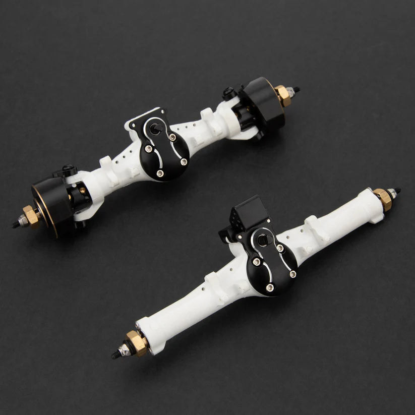 MEUS Racing SCX24 Nylon V2 Isokinetic Front Rear Axles 3-Section CVD With 52° Steering Angle for 1/24 SCX24