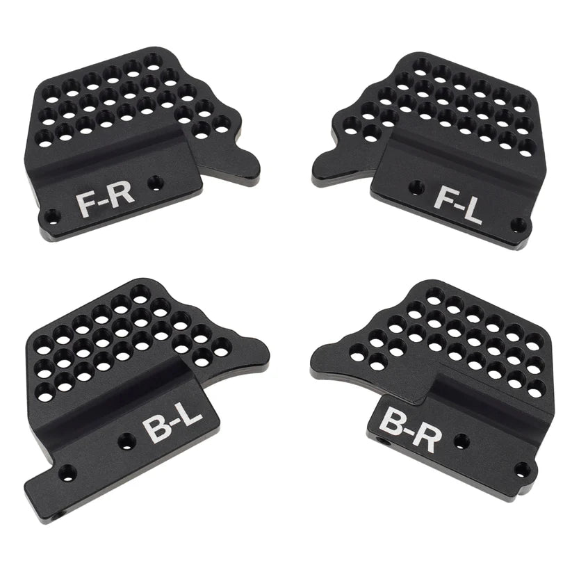 MEUS Racing porous adjustable shock absorber bracket, damping suspension bracket, made of aluminum alloy, suitable for 1/18 TRX4M Defender
