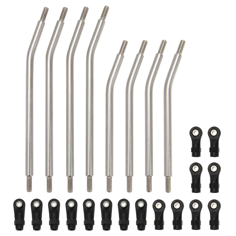 MEUS-UTB19-324 MEUS Racing Stainless Steel 324mm Wheelbase Chassis Links For 1/10 Axial Capra 1.9 UTB RC Crawlers