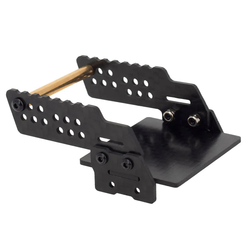 MEUS Racing Aluminum Rear Suspension Trailing Arms Rear Knife Arms Dual Shocks for 1/18 TRX4M Crawler Upgrade