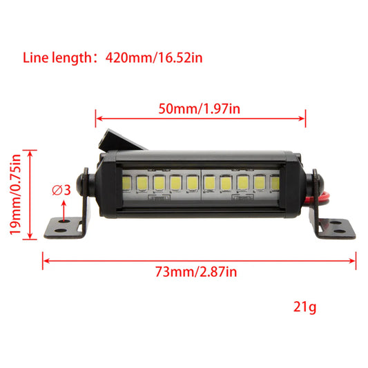 MEUS Racing Roof Light Bar 10/15/20/25/30/50 LED Lights for 1/10 TRX-4 TRX-6 SCX10 90046 90047 SCX24 Wrangler D90