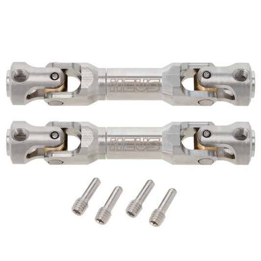 MEUS Racing Stainless Steel Internal Spline Universal Drive Shaft for 1/10 SCX10 SCX10 II TRX4 90046 Wraith 2pcs
